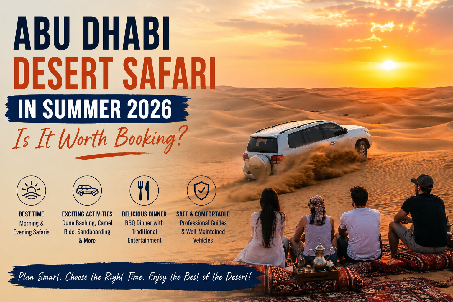 Abu Dhabi desert safari in summer 2026